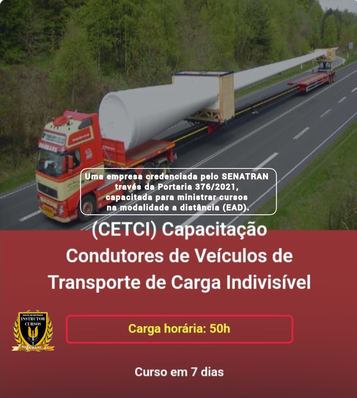 Capacitação de Condutores de Veículos de Transporte de Carga Indivisível